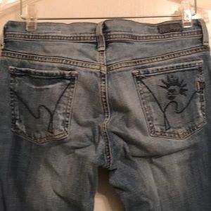 Boot cut blue jeans